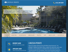 Tablet Screenshot of lincolnpointeapartments.com